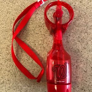 Washington Nationals Battery Powered Water Misting Fan Bottle with a Strap